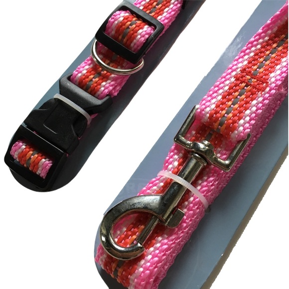 Pink Dog Collar and Dog Leash Set - Picture 2 of 5